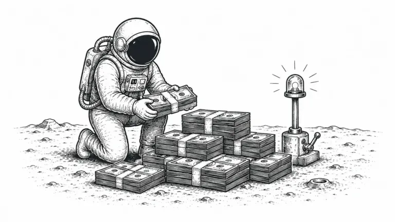 Astronaut organizing $10,000 in Google Ad Grant funding for nonprofit search advertising strategy